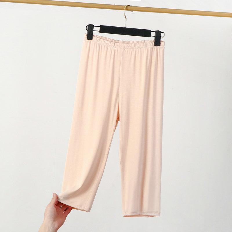 Product Introduction of Women's summer cropped pants modal thin home cotton plus large size high waist slim pajamas Loungewear Nightwear Womenswear Lingerie Homewear Pjs Trouser Basic Minimalist 11