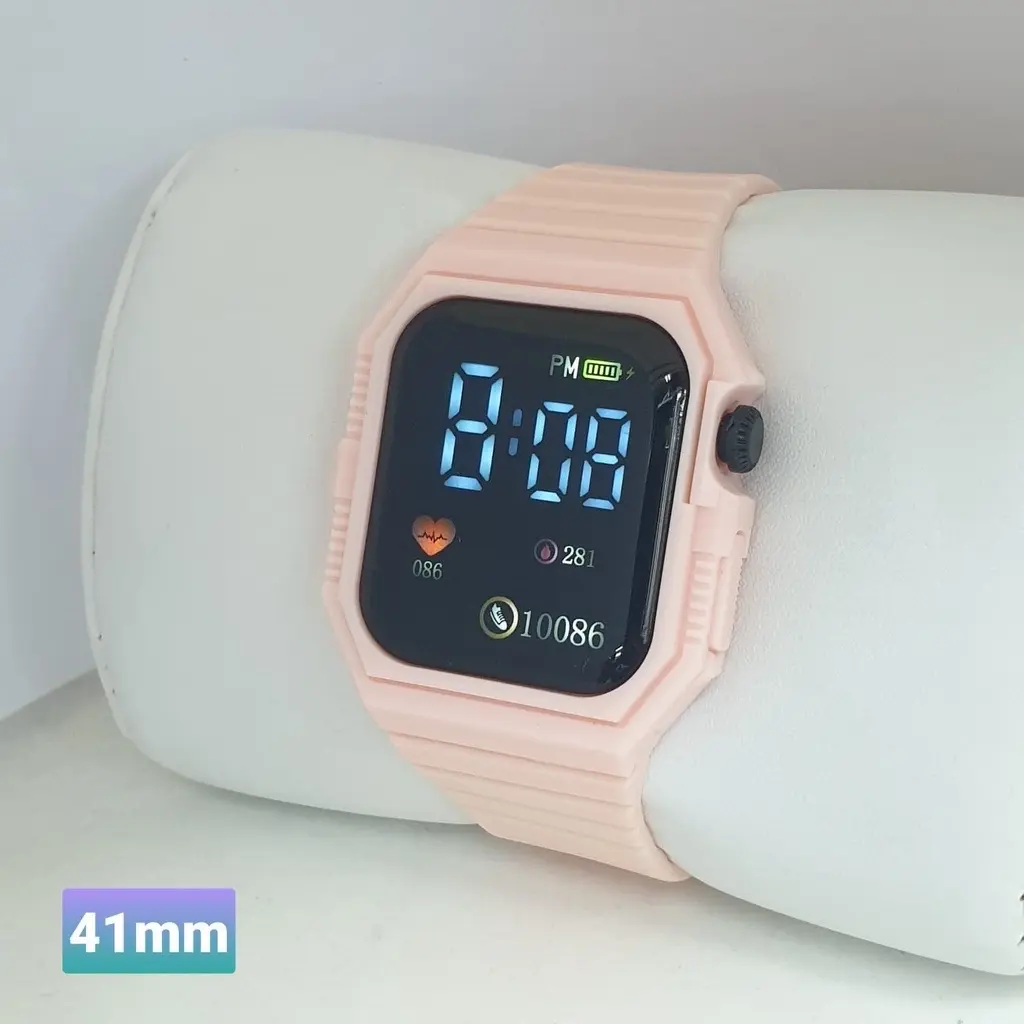 COD URB Jam tangan digital unisex pria/wanita LED Model smart watch variasi strap rubber