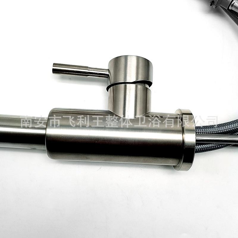 Product Introduction of 304 Stainless Steel Hot and Cold Pull Kitchen Vegetable Basin Universal Rotating Telescopic Sink Sink Mixing Faucet 8