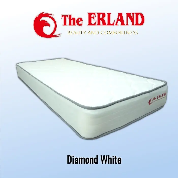 The Erland Kasur Spring bed in Box Deluxe Edition - White Diamond, 200 x 90 x 20 0
