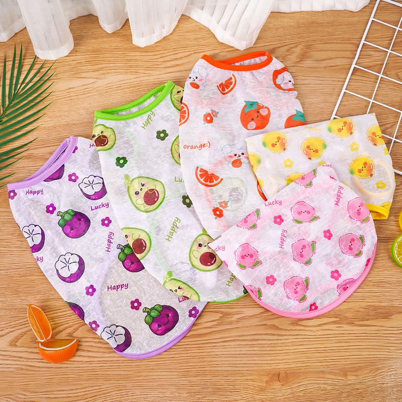 Product Introduction of Quần áo chống bụi cho thú cưng, áo vest mùa xuân và mùa hè cho chó lớn, thiết kế trái cây hoạt hình, thích hợp cho mèo và chó, cung cấp cho Teddy, Corgi, Golden Retriever và các giống chó khác real  dog  shoes 5