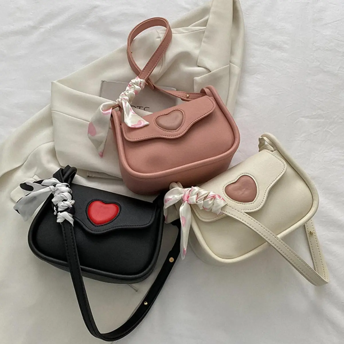 New Design Sling Bag Women Korean Style Cute Shoulder Bag Soft Crossbody Bag Underarm Bag