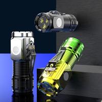 Gambar Vinnatsu Senter LED Super Terang / Senter Zoom LED Super Terang Waterproof /  LED High Power Aluminium Waterproof Senter/ Senter Isi Ulang Portabel lampu Baterai Pvc - Gradien Perak dari Vinnatsu official Kab. Tangerang 5 Tokopedia