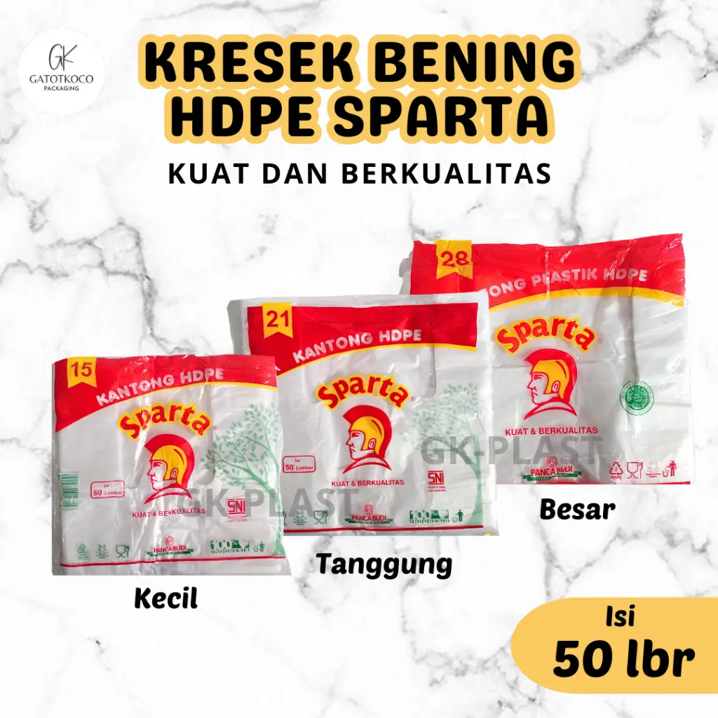 (50 lbr) Kresek Bening Sparta/Kresek HDPE/Kresek bening