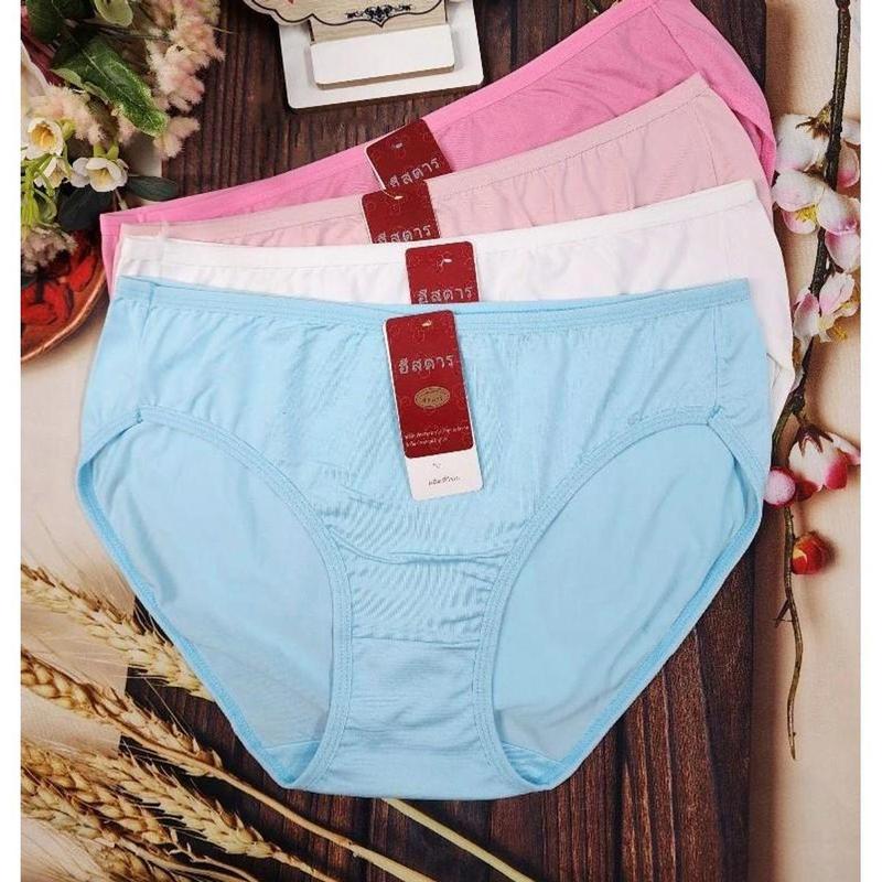Combo 10 Quần Lót Nữ Cotton Lưng Ngắn Trơn Mềm Mịn Thoáng Mát Co Giãn Tốt (size 60-70 Kg) - Ngọċ Chinh Bikini 6