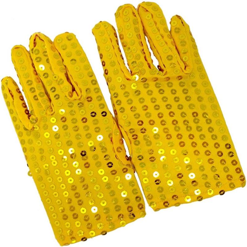 Product Introduction of Black  Red Blue Disco Costume Belly Iatin Dancing Club Handwear Shining Sequins Gloves Performance Mittens Dancing Gloves 10