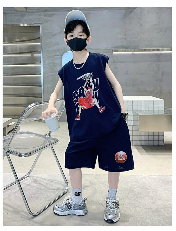 Bộ 3 lỗ mùa hè cho bé trai từ 17-45 kg mặc vừa ,phong cách cá tính .Chất cotton cá xấu mềm mịn thấm hút mồ hôi, đường may kĩ 0