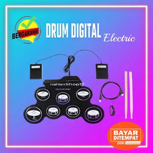 DIGITAL PORTABLE DRUM G3002 7 PAD DRUM DENGAN METRONOM BUILT-IN DRAM ELEKTRIK DRUM ELECTRIC