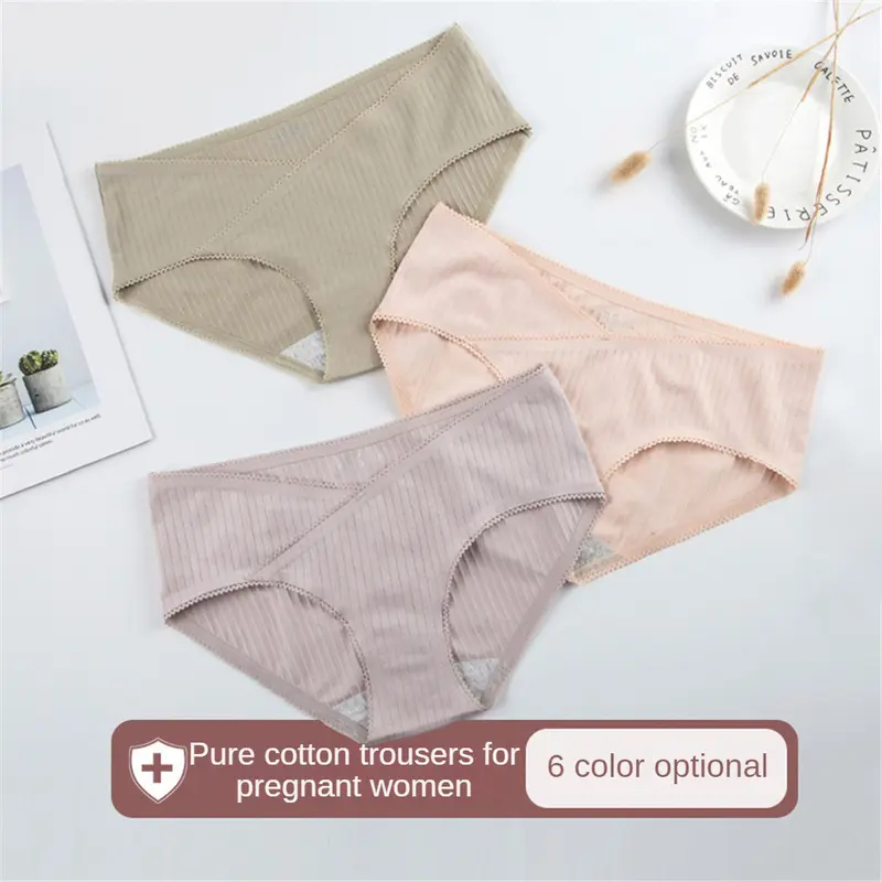 Đồ Lót Bà Mang Thai Hàng Mới Về, Quần Lót Nữ, Cạp Thấp, Quần Sịp Hỗ Trợ Bụng, Đồ Lót Một Mảnh 0