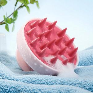 Masajeador de cuero cabelludo de silicona suave, 1 unidad, cepillo de masaje para uso en seco y húmedo, cepillo de cuidado del cuero cabelludo para hombres, mujeres y niños