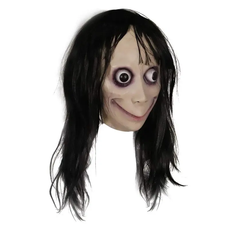 Topeng Hantu Momo Halloween Seram Rumah Hantu Prank Cosplay Scary Mask 2