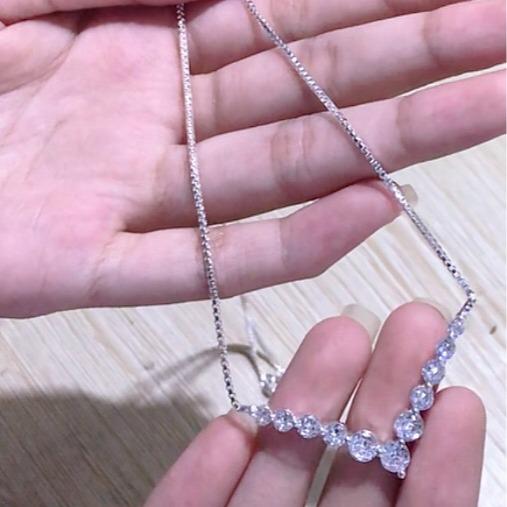 [May jewels] Dây chuyền Sắc Xuân Quyến Rũ đính kim cương tổng hợp dành cho phái nữ quyến rũ 3