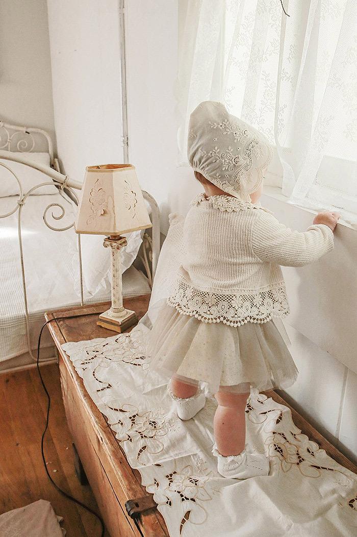 Product Introduction of Korean style girls' baby and infant lace air conditioning shirt ins casual sun protection clothing cardigan coat all-matching cardigan 9