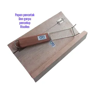 papan risolles satu set garpu pencelup kayu kitchenware