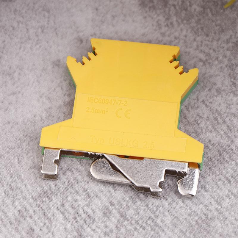 Product Introduction of USLKG2.5 Screw Ground DIN Rail Terminal Block Earth Connector Protective Modular UK 2.5mm Wire Electrical Connector USLKG-2.5N 31
