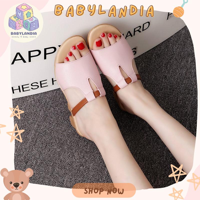 Product Introduction of Korean Sandals Women's Sandals Low-Heeled Flats / 4 colors / Slippers Female Flat Sandals Casual Slip-Resistant Flat Heel Slip-On Fretwork Cut-Outs / Stylish and Trendy Women Footwear Sandals / Flats for Women / Shoes for Women 29