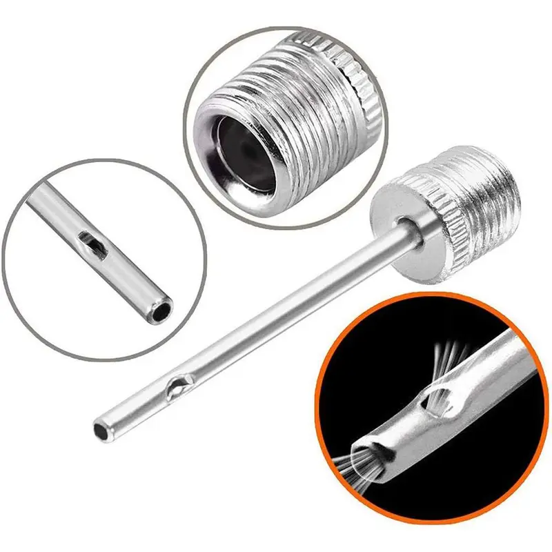 Kim Bơm Bóng Thể Thao Bằng Thép Không Gỉ, Để Bơm Xe Đạp Và Bóng Rổ, 1 Cái 5
