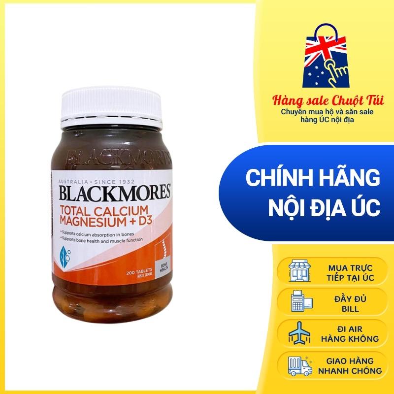 Viên uống bổ sung Canxi Total Calcium & Magnesium + D3 Blackmores, 200 viên