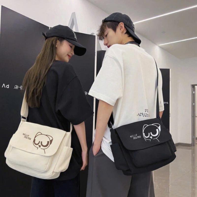 Túi Xách Vải Đeo Vai, Chất Chống Thấm Đeo Chéo Thời Trang Hàn Quốc Học Sinh Sinh Viên Đi Học , Đi Chơi