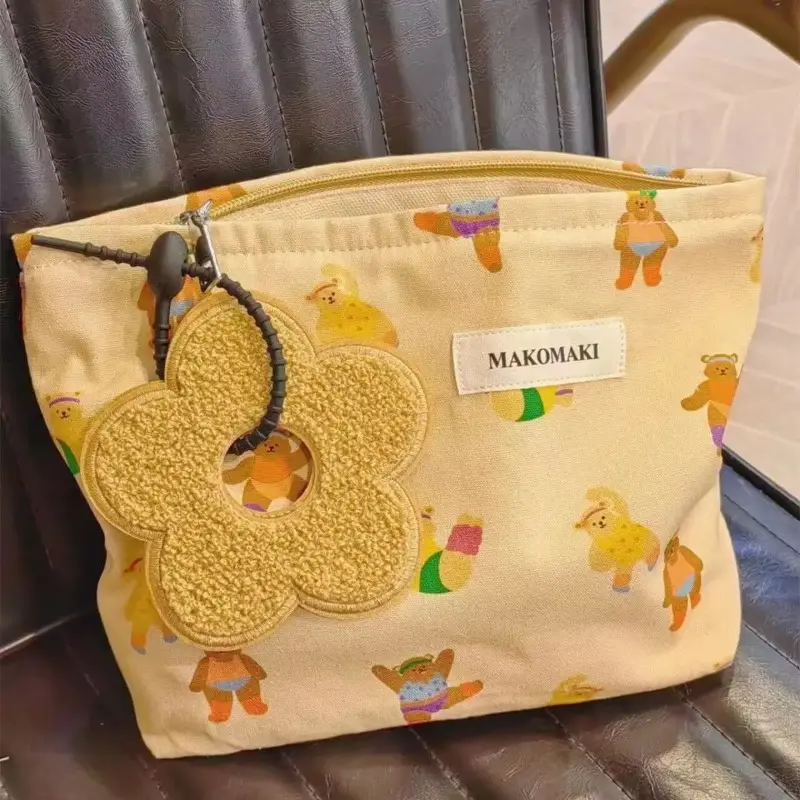 Vintage Ins Tropical Rainforest Series Cosmetic Bag Clutch Bag Large Makeup Organizer Bags Pouch Women Toiletry Beauty Case