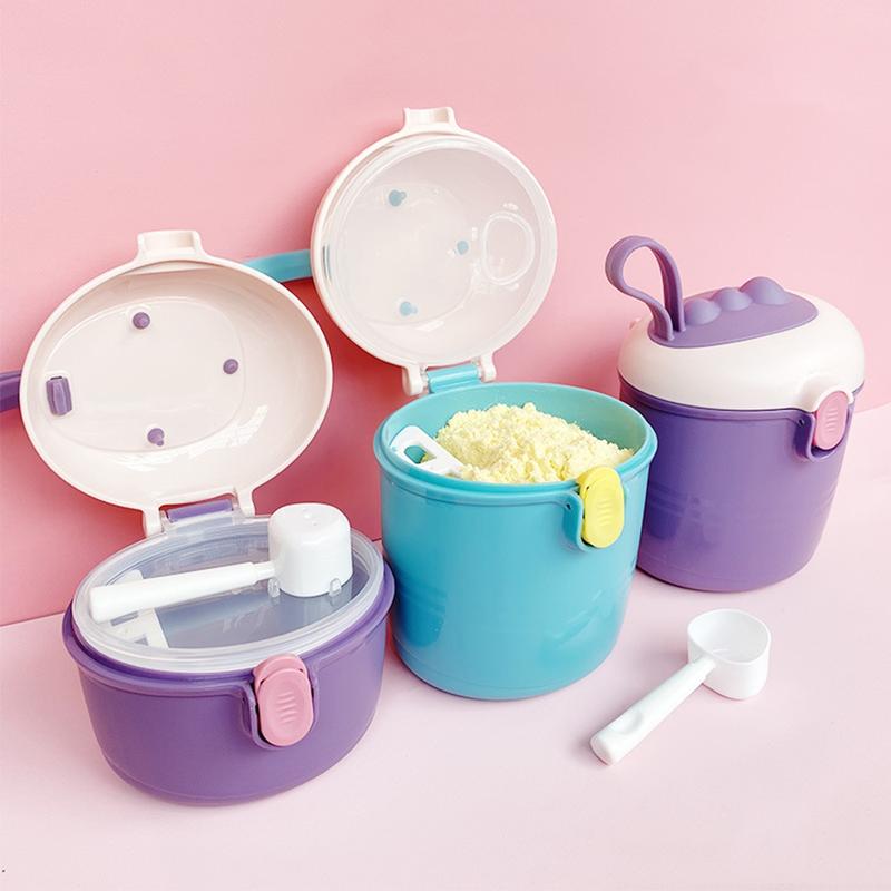 Portable Baby Milk Powder Box Cute Feeding Food Storage Box Essential Cereal Infant Milk Powder Box Toddler Snacks Container 6