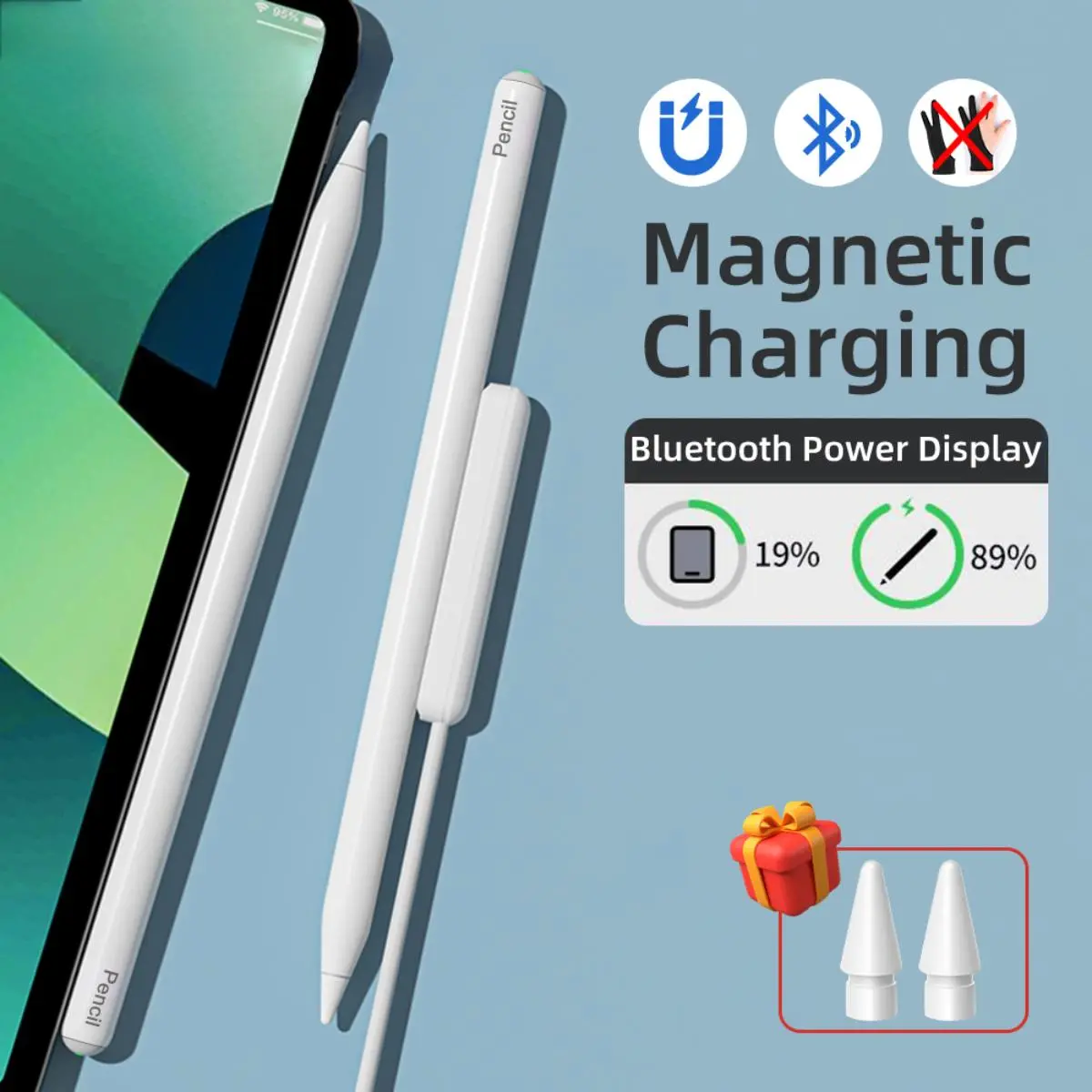 Compatible With Apple Pencil 2 with Palm Rejection Stylus Pen For iPad Pencil Wireless Charging Pen For iPad Air 4th 5th Pro 11 12.9 Mini 6