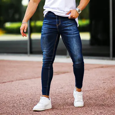 Streetwear Skinny Jeans Outfit Men Jogger Jeans For Men 2024 New
