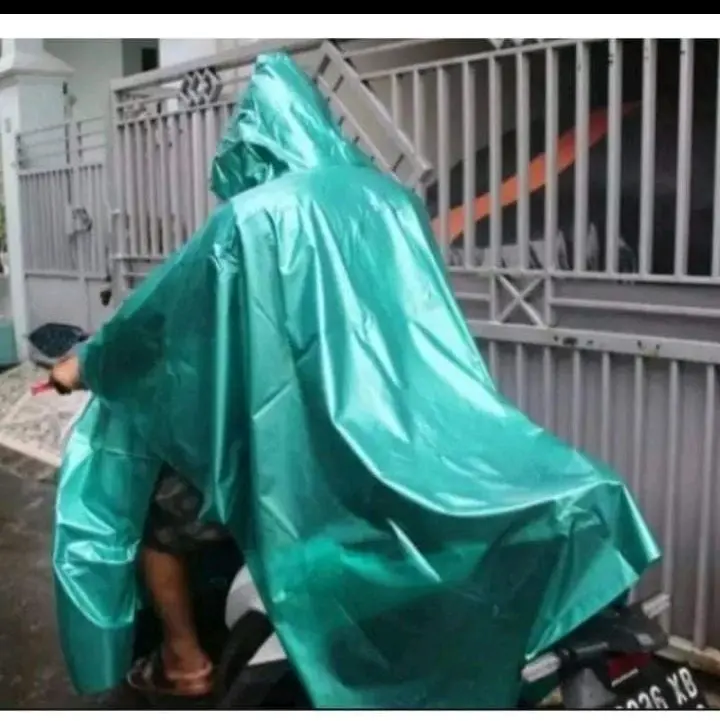 jas hujan kelelawar polos jumbo karet tebal