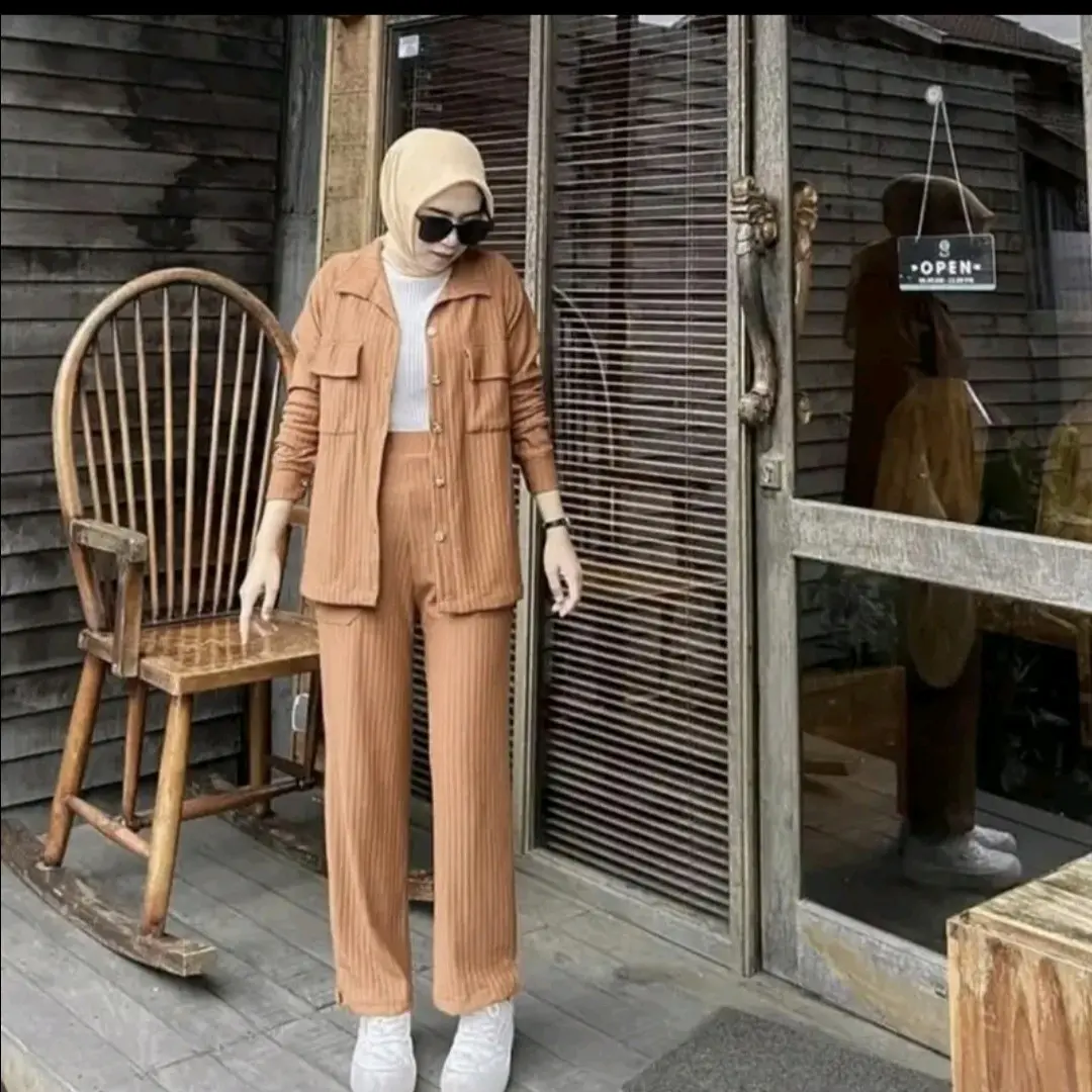 One Set Outer Pants Knit \ SETELAN KNIT LENGAN PANJANG