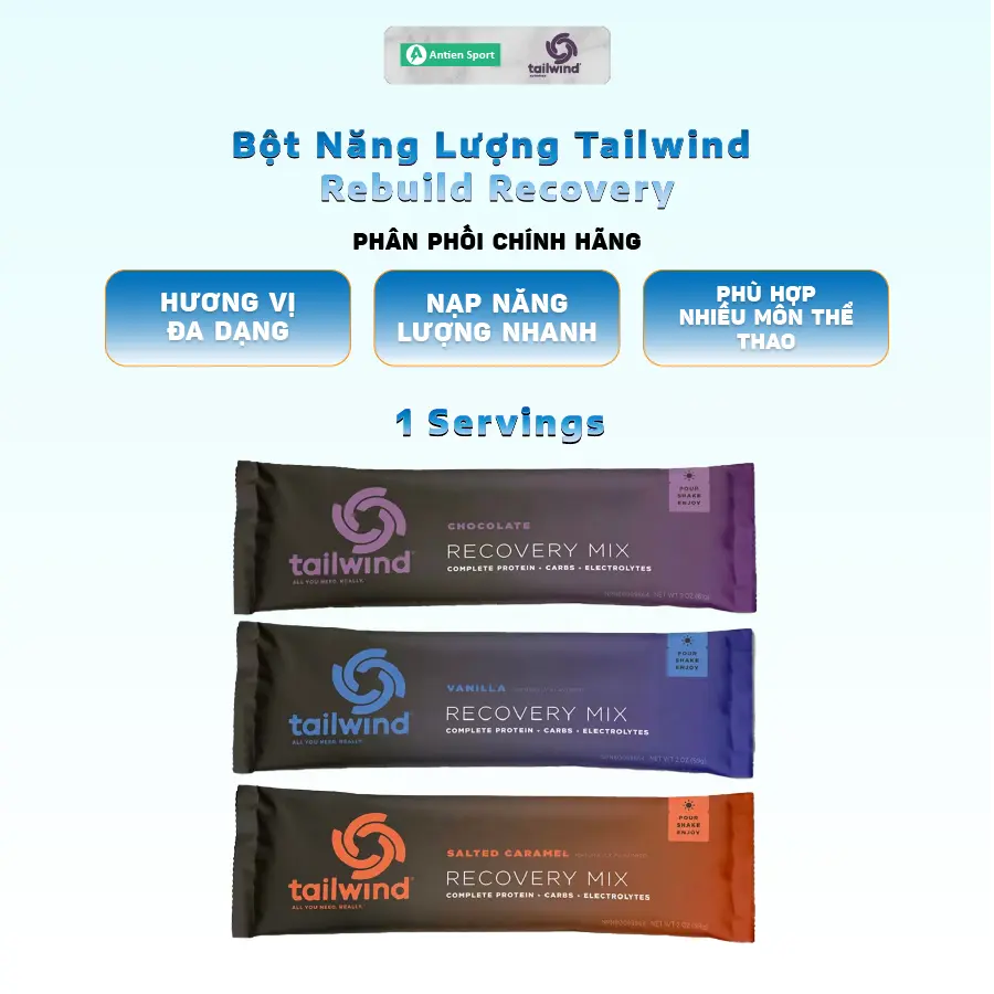 Bột Phục Hồi Năng Lượng Tailwind Rebuild Recovery - Bổ Sung Điện Giải (1 Servings)