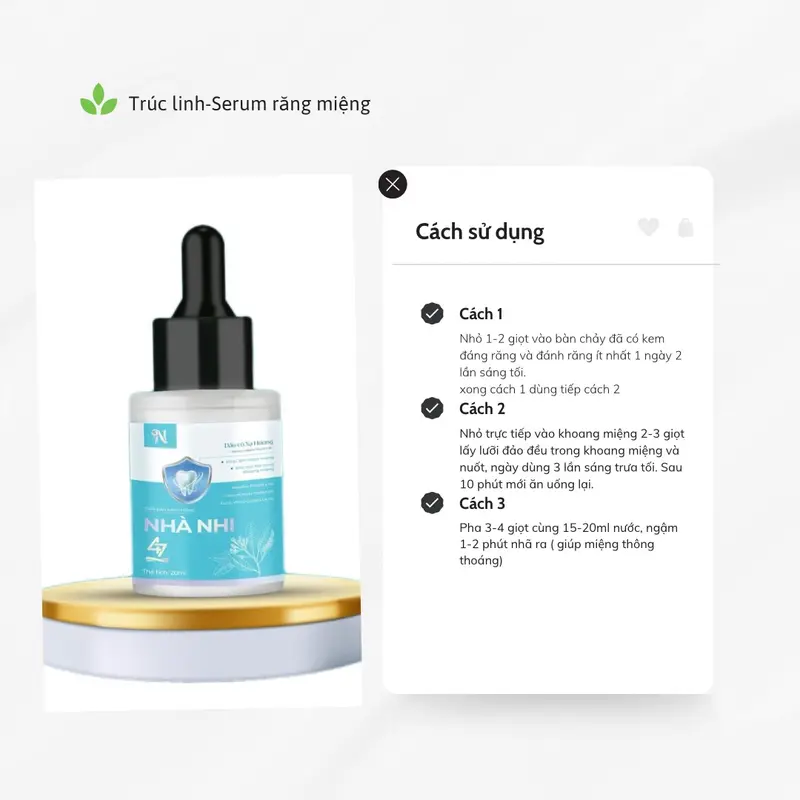 SERUM Khử Hôi Miệng NHANHI47 - 20ML - dạng Serum - Hàng chính hãng tinhdauthommieng hoimieng xitthommieng Xịt Thơm Miệng Xịt Miệng 1