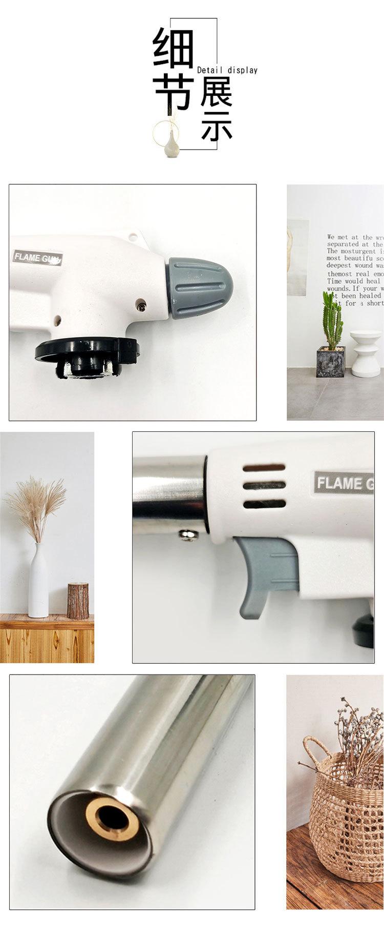 Product Introduction of Export Outdoor Barbecue Flame Gun Burning Torch Welding Gun Kitchen Baking Butagas Ceramic Core Card-Type Spray Gun Head 5