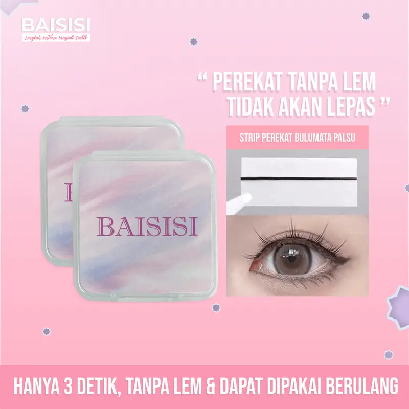 BAISISI Perekat Lem Bulu Mata Panjang J02 6PCS Eyelash Bulumata 0