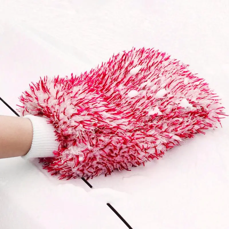 Soft Car Washing Glove, Double Sided Car Window Cleaning Glove, Car Body Cleaning Tool, Car Washing Accessories