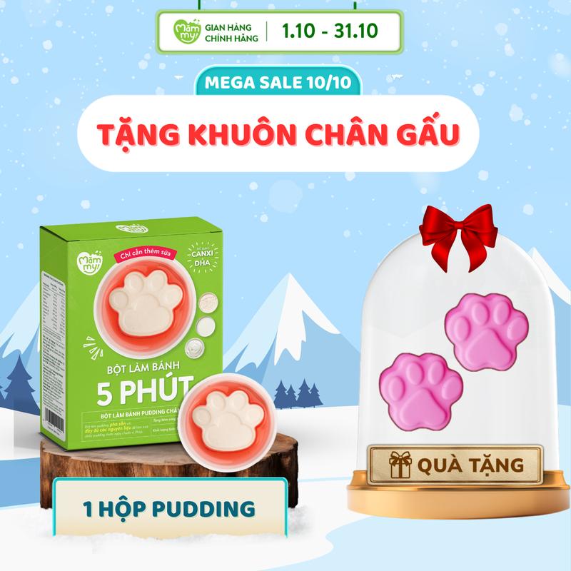 [DATE T7/2025] Bột làm bánh Pudding chân gấu cho bé Mămmy pha sẵn chỉ cần thêm sữa (3 gói x 20g) bot  lambanh bột  làm hình thú