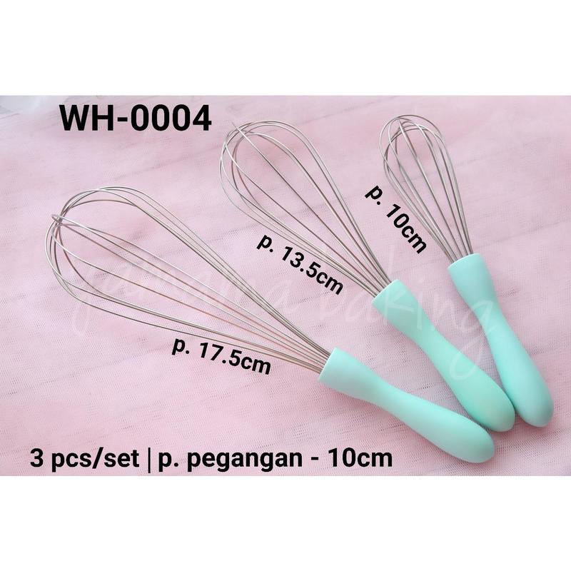 WH-0004 Mixer stainless whisker pengaduk pengocok adonan buttercream 0