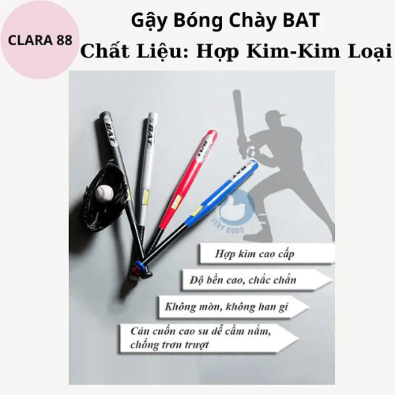 Gậy bóng chày thể thao giá rẻ 71cm x 28inch chất liệu kim loại chắc chắn 88050 Sport 1