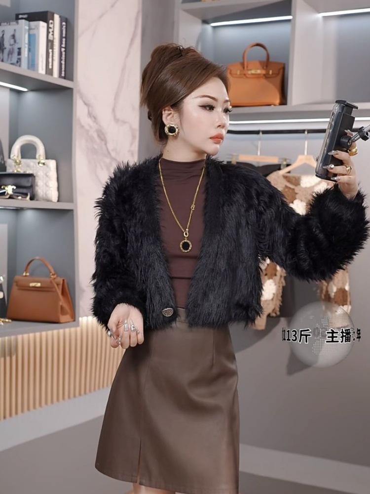 Product Introduction of 2024 Autumn and Winter New High-End Popular One-Button Short Woolen Coat for Women Fashionable Stylish All-Match Long Sleeve Fashion 15