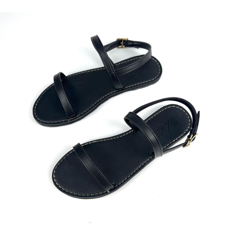 Giày sandal nữ quai ngang dây mảnh đế bệt shopsandal nữ đi học đi chơi đi làm big size 34-42 