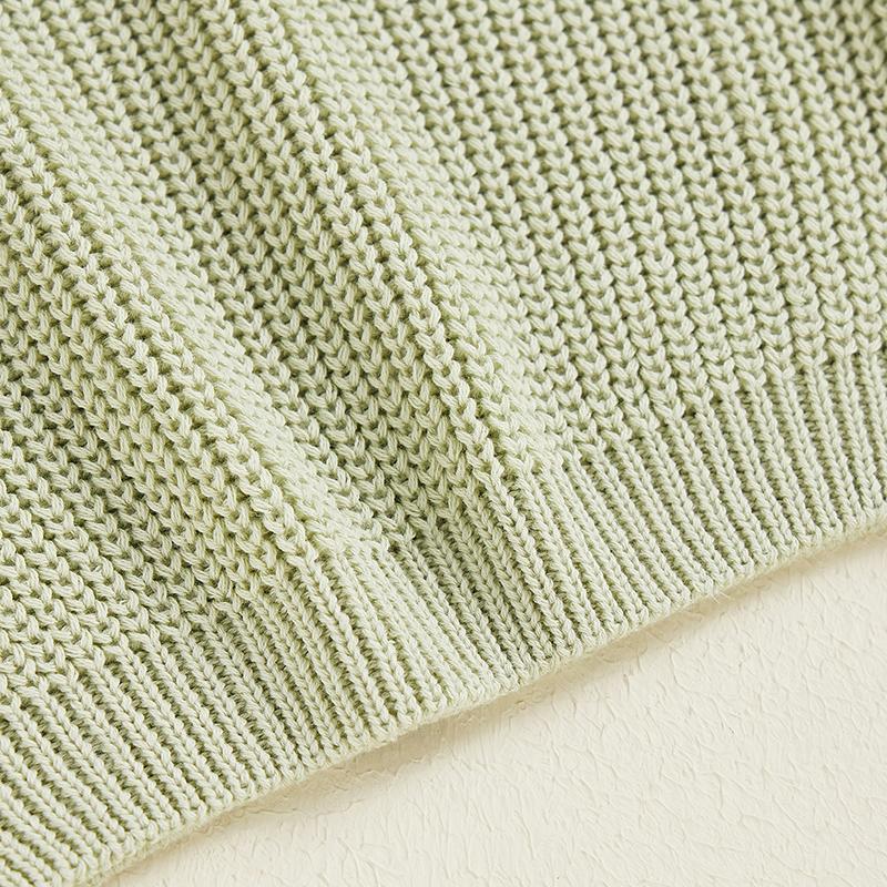 Product Introduction of Little Boy Girl Knit Sweater Causal Solid Color Crew Neck Long Sleeve Pullover Tops for Fall Winter 44