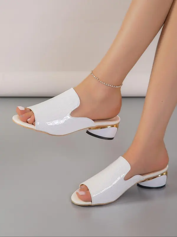 Women's Fashionable Plain Color Slide Sandals, Casual Comfortable Sandals for Daily Wear, Lightweight Breathable Shoes for Women, Summer Footwear 1