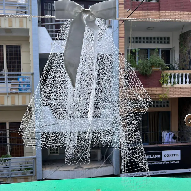 Voan lưới đính nơ ngắn 45 cm dành cho cô dâu 2023 Giangpkc  {{store}} 5