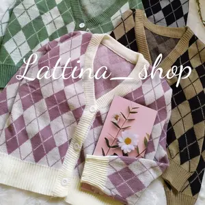 CARDIGAN RAJUT TEBAL SPIDER/CARDIGAN rajut motif ketupat /WIND LONG