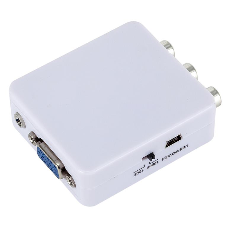 Product Introduction of GRWIBEOU 1080P Mini Video Convertor RCA AV to VGA Video Converter Conversor with 3.5mm Audio AV2VGA / CVBS + Audio to HDTV PC 22