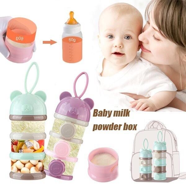 Product Introduction of 4/3 Layers Baby Milk Powder Container Portable Milk Powder Box Side Open Design BPA Free Baby Travel Detachable Baby Food Dispenser 20