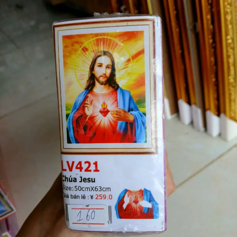 Tranh đính đá , Tranh thêu CHÚA GIÊ SU LV421 , LV3424 2