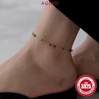 Gambar AGIAO Gelang Kaki Manik-manik Blok Warna Merah Anggur Kaca Retro Turquoise Untuk Wanita - Emas, 21+5cm dari A.GIAO.ID Kab. Gresik 1 Tokopedia