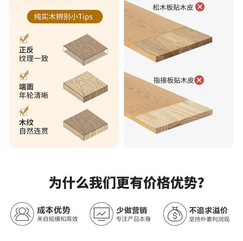Product Introduction of Solid Wood Desk Simple with Drawer Student Writing Desk Rubber Wood Desktop Computer Desk Bedroom Office Desk 11