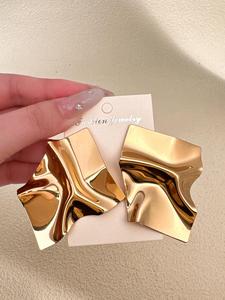 Arete de botón de diseño irregular, conjuntos de verano 2024, joyería de moda para fiestas, decoración para ropa diaria, joyería comodín y exquisita para regalo de cumpleaños