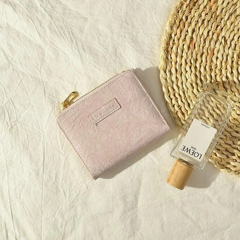 Ví Da PU Ngắn Cho Nữ, Ví Gấp, Retro, Đựng Tiền Xu 7